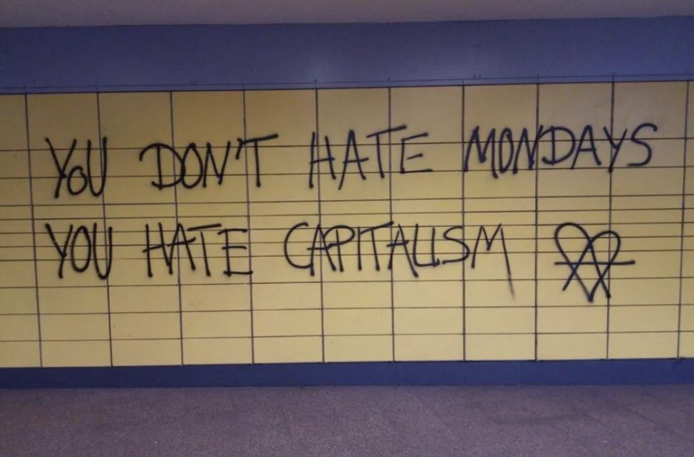 handwriting - You Don'T Hate Mondays You Hate Capitalism